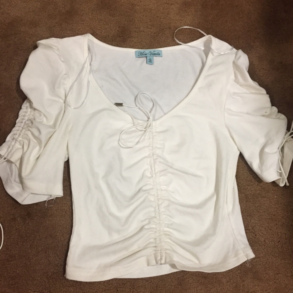 White verge girl top